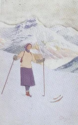 Skier on the Slopes of Engelberg, Switzerland