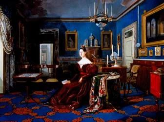 Portrait of Maria Cristina of Savoy in palace of Caserta