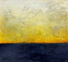 Abstract Sunset Boat