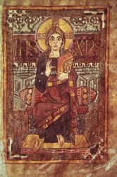 Christ in Majesty, from the Godescale Gospel, c.781-783 AD