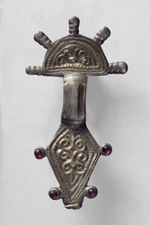 Radiate-Headed Brooch, from Marchelepot, Somme, probably Carolingian, c.7th-10th century