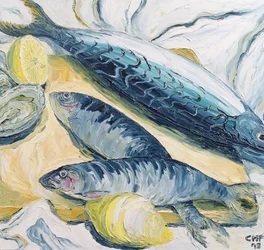 Mackerel with Oysters and Lemons, 1993