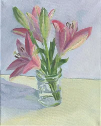 Fresh Pink Lilies