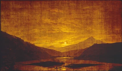 River Landscape at Night