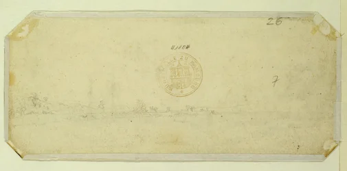 Sketch of a Landscape from the back of a painting
