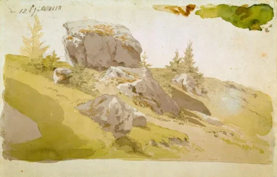 Meadow with Rocks in the Giant Mountains