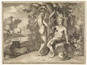 Eve Offering Adam the Forbidden Fruit
