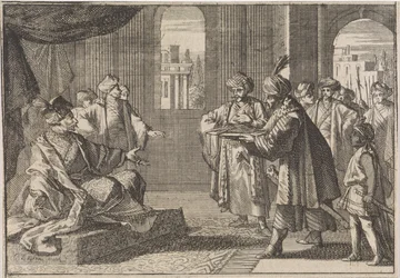 Guei-tschun, First Minister under Emperor Chongzhen, is Given a Silk Rope to Hang Himself, 1643