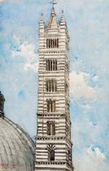 Cathedral Tower, Siena, 1927