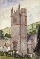 Church Tower, Marldon, 1924