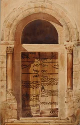 Portal of Church of Nervy St. Sepulchre (facsimile copy of a drawing by E. Viollet Le Duc)