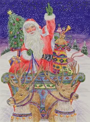 Father Christmas Setting Out on Christmas Eve