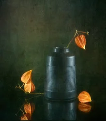 Autumn Lanterns and Vase