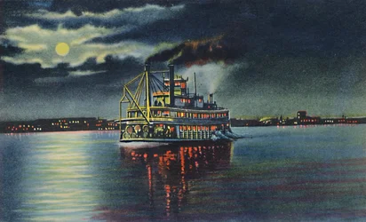 Moonlight on the Ohio River, Louisville, Ky.