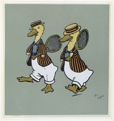 Two Ducks in Tennis Suits - in 