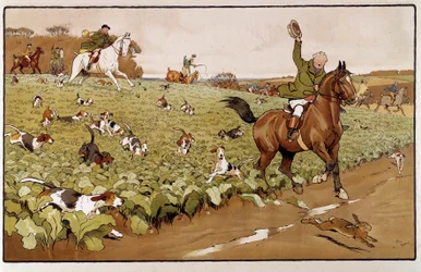 Watercolour by Cecil Aldin