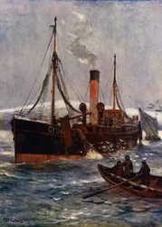 An Iceland Steam Trawler, c.1910