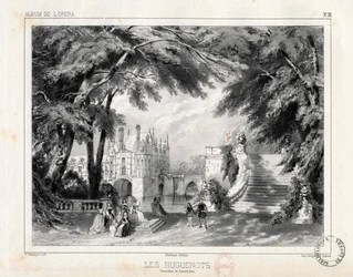 The Castle and Gardens at the Château de Chenonceaux, 1836