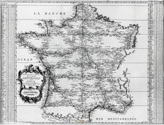 Map of France, by Giovanni Domenico Maraldi (1709-1788) and César-François Cassini de Thury or Cassini III (1714-1784), France