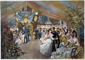 A Ball Aboard a Liner. Illustration by Cesare Detti