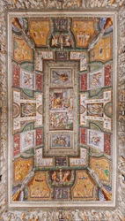 Ceiling of the Sala delle Gesta Rossiane, Rocca dei Rossi, San Secondo, Parma, Italy, c.1570