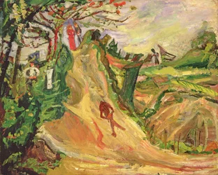 Hill with a Man on the Road