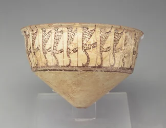 Conical Bowl with a Leopard Design