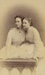Portrait of Grand Duchess Alexandra Iosifovna (1830-1911) and Grand Duchess Olga Constantinovna of Russia (1851-1926)