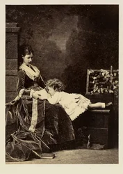 Marie Fedorovna (Dagmar of Denmark) and Her Son Tsarevich Nicholas Alexandrovich (Nicholas II)