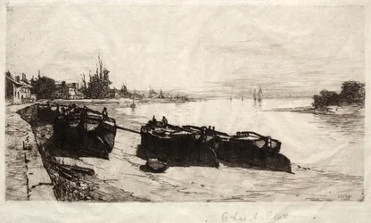 Mud Boats on the Thames, 1883
