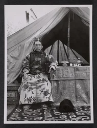 A Government Official from the Palha Family in His Tent at Gyantse