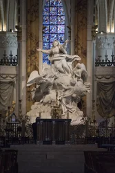 Inside view of the Cathedral of Chartres, the Master Altar (sculpture by Charles Antoine Bridan)