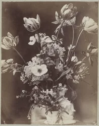 Flower Study in Vase with Child Figure