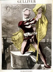 Cartoon of Victor Hugo by Georges Montbard - 