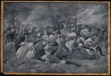 The defeat of the Egyptian Army under Hicks Pasha by the forces of the Mahdi Muhummad Ahmad at El Obeid, 5 November 1883