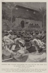 General Ben Viljoen Delivering His Lecture on the Boer War, at Queen