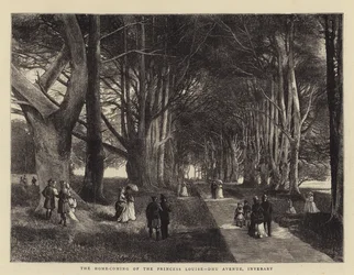 The Home-Coming of the Princess Louise, Dhu Avenue, Inverary