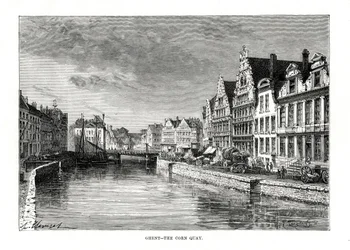 The Corn Quay, Ghent, Flanders, Belgium