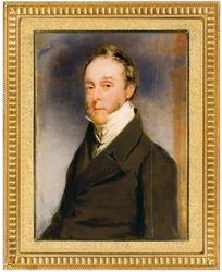 George Hay Hawkins Pennant in Brown Coat, White Waistcoat and High Collared White Shirt, Camden Town, London, 1864