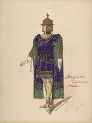 Philip the Good, Duke of Burgundy, costume design for Jeanne d
