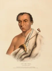 ON-GE-WAE. A CHIPPEWA CHIEF, from History of the Indian Tribes of North America