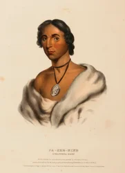 PA-SHE-NINE. A Chippewa Chief, from History of the Indian Tribes of North America