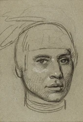 Study for a Portrait of No-Tin (Wind), an Ojibwe Leader