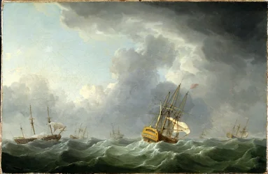 English Ships Running Before a Gale