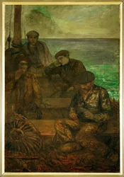Country of the Sea - Triptych, Left Panel: Those Who Depart