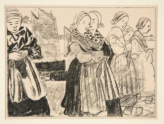 Breton Girls, or Bretons on the Quay, in #36 of La Revue Blanche, October 1894