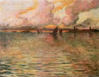 Seascape with Distant View of Venice