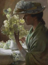 Lady with a Bouquet (Snowballs)