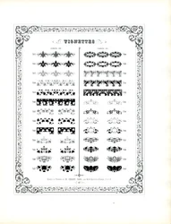 Collection of Decorative Vignettes and Ornamental Elements