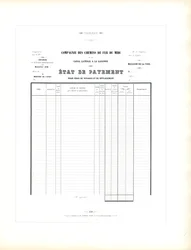 Railway Company Form for Travel Expense Accounting
